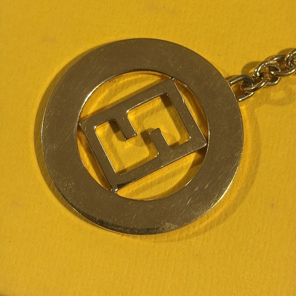 Fendi FF Zucca Gold Keychain with Box Authentic - Picture 5 of 7